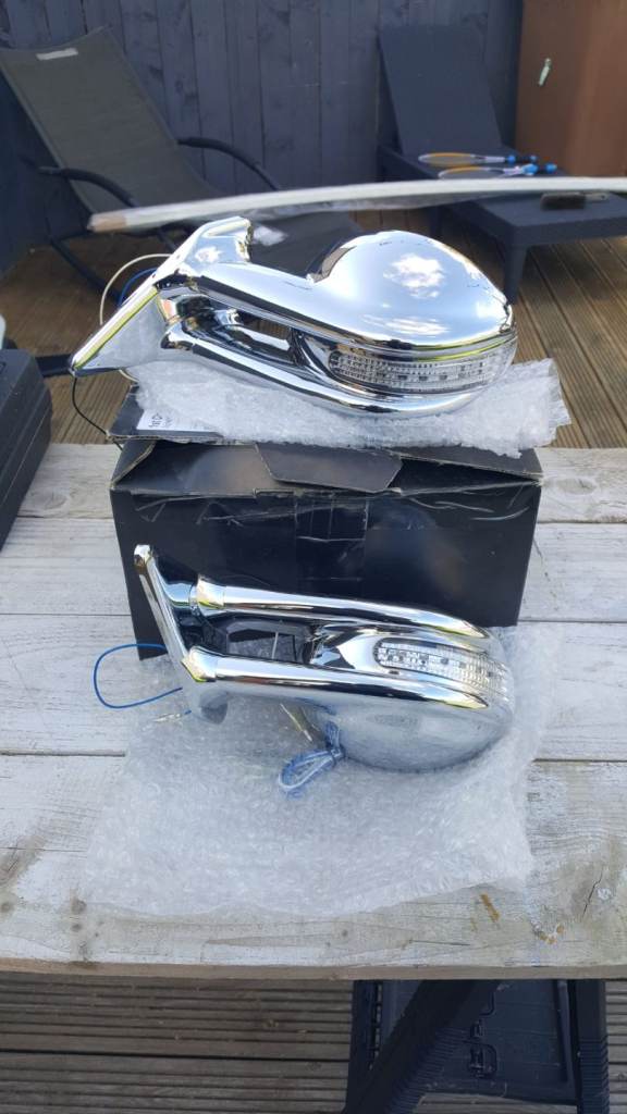 M3 chrome wing mirrors with indicator 