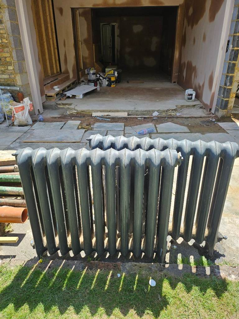 Cast iron princess/school radiator pair