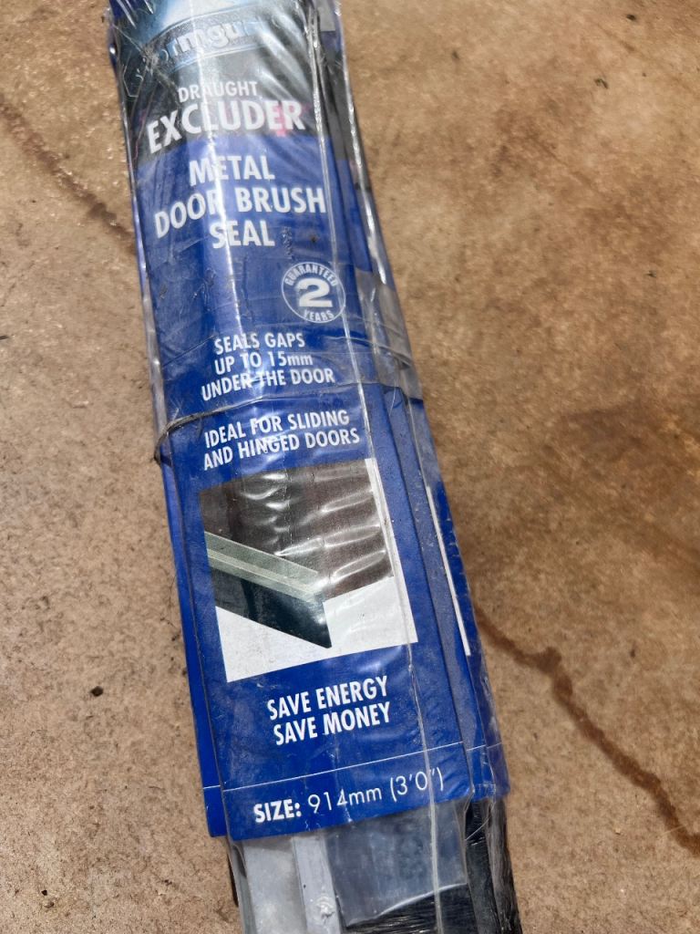 New Metal Draught Excluder Door Brush Seal 914mm