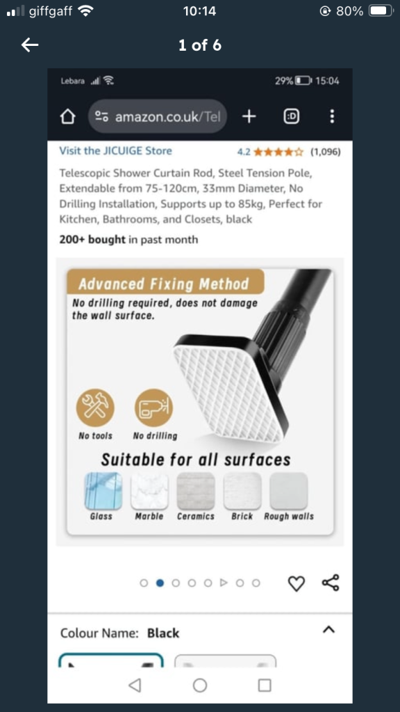 telescopic rod