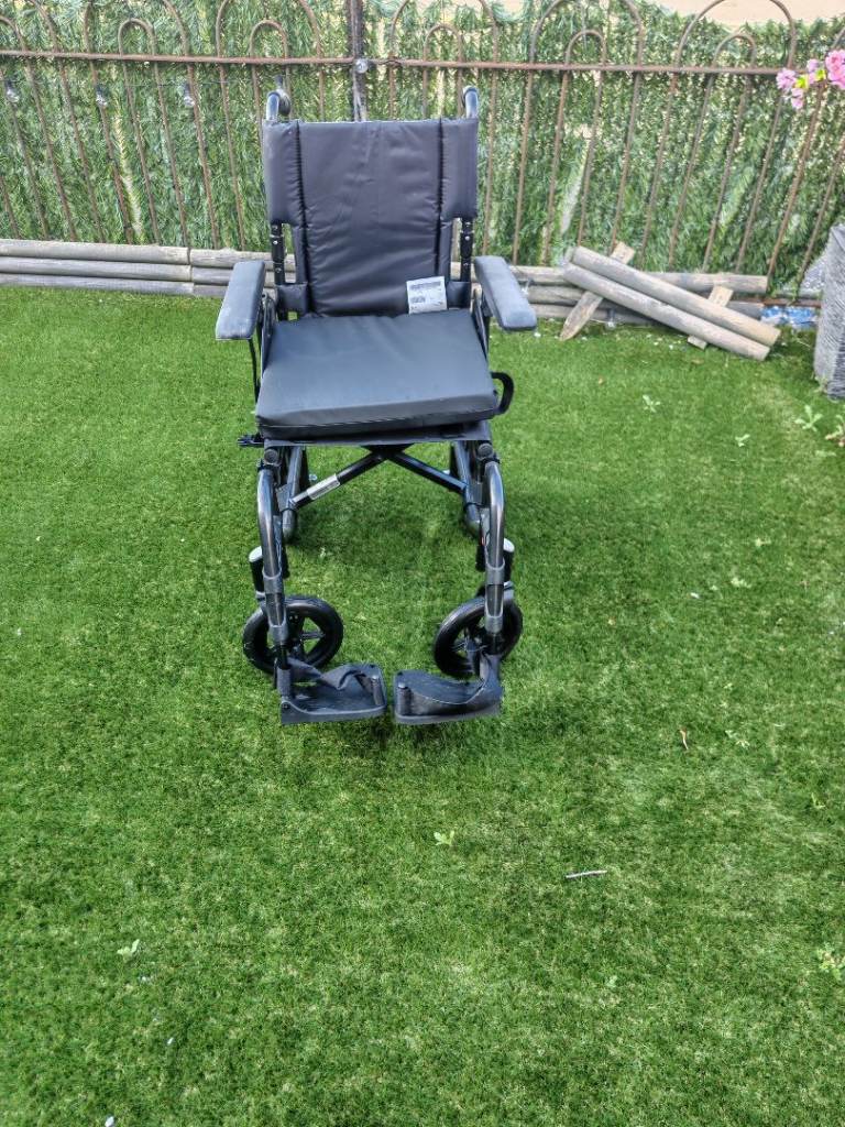 Lightweight Foldable Wheelchair – Grey, Good Condition