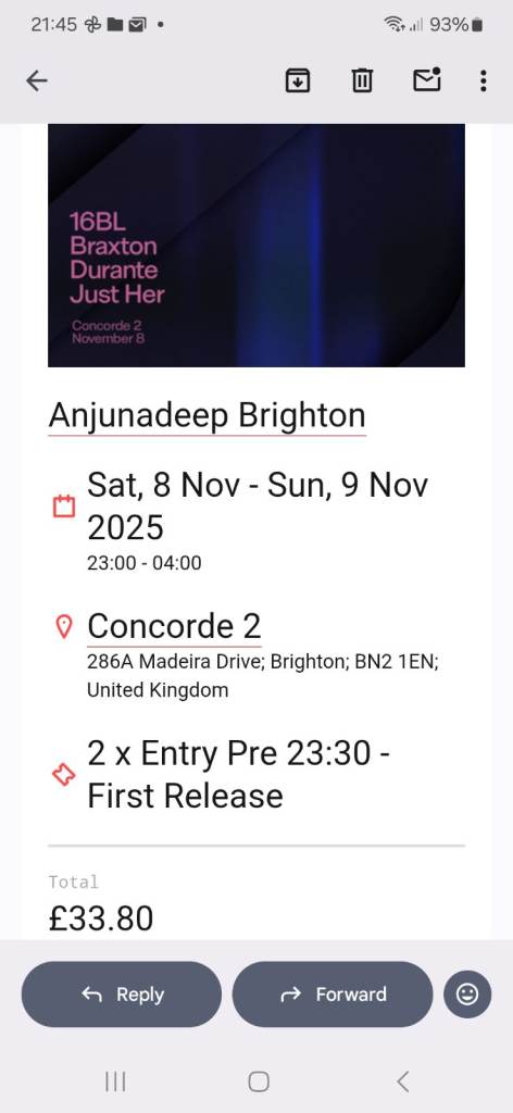 Concorde 2 Tickets