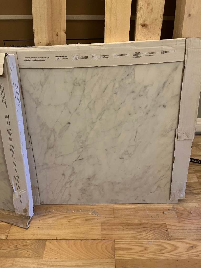 image for Unused new white floor or wall tiles - 60x60cm