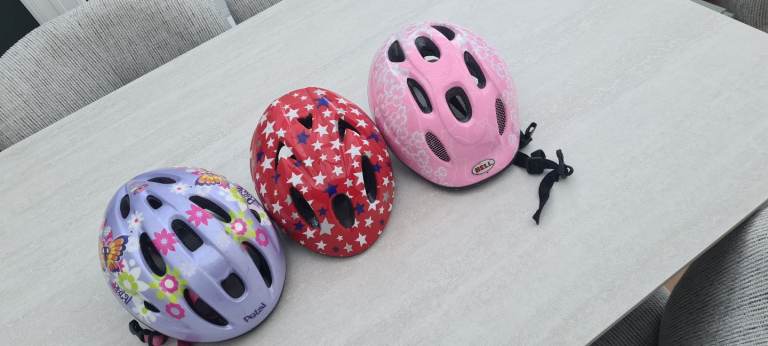 3 girls bike helmets