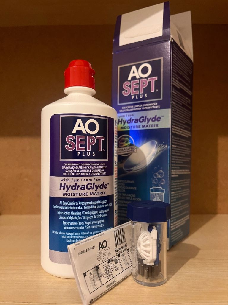 AO Sept Plus HydraGlyde Contact Lens Solution 360ml