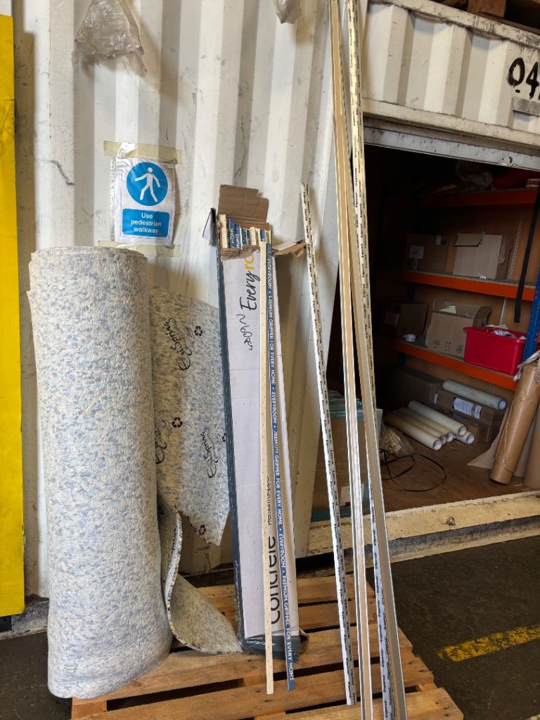 Carpet underlay,grippers and Gripperrod  self adhesive carpet end covers