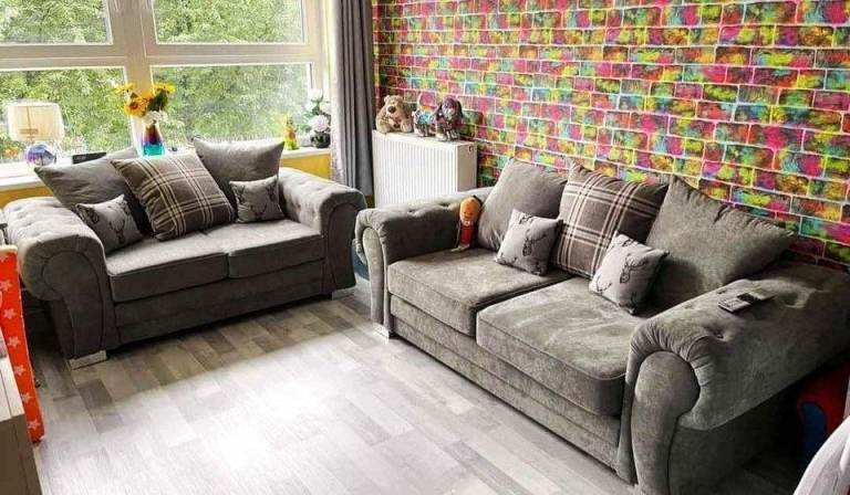 New VERONA Luxury Stylish Corner Sofa 3+2 Seater Grey Color BRAND NEW ~~ Same Day Delivery