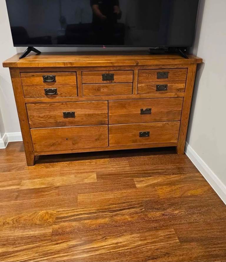 Solid Wood Sideboard / Dresser - Good Condition, Brown