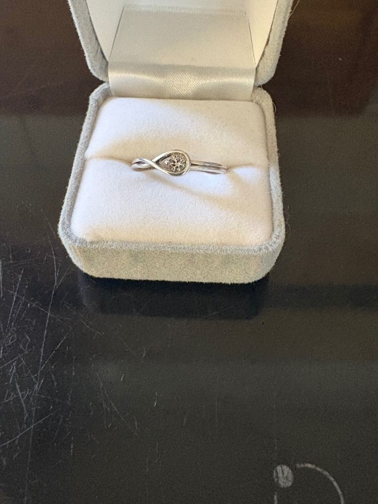 Diamond .25 carat Pandora infinity silver ring