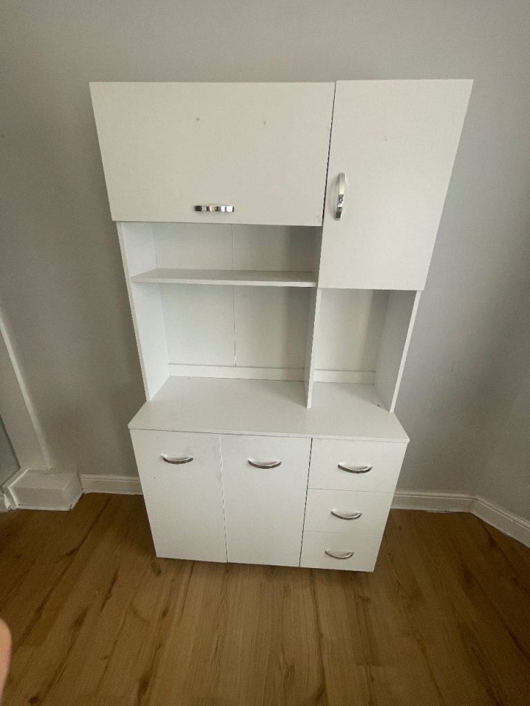 White Kitchen Storage Cabinet 
