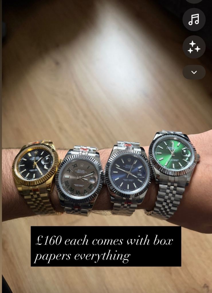 Luxxry Mens Watches silver gold
