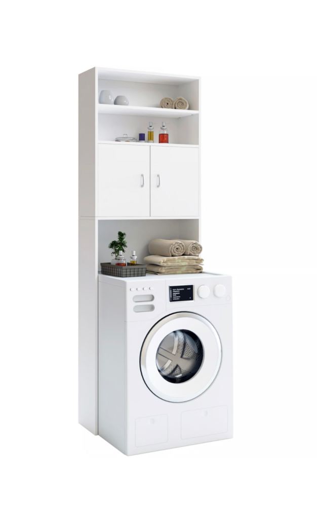 BRAND NEW Washing Machine Cabinet – White (185x63x20cm) – STILL SEALED IN BOX
