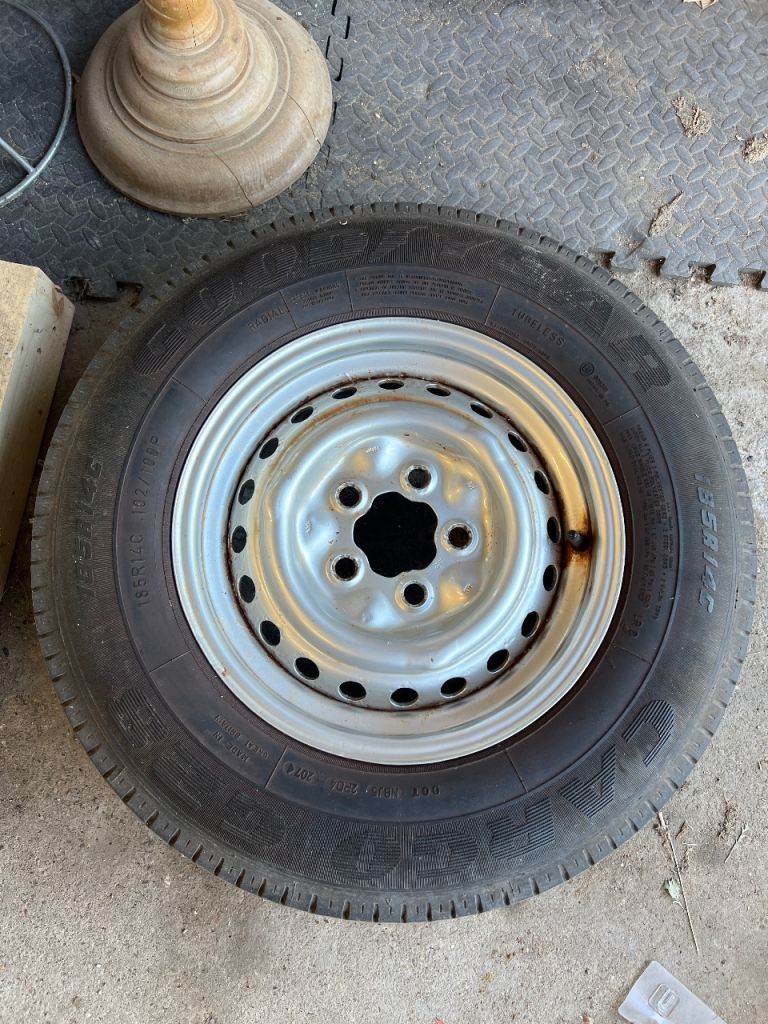 Vw t2 steel wheel with tyre 