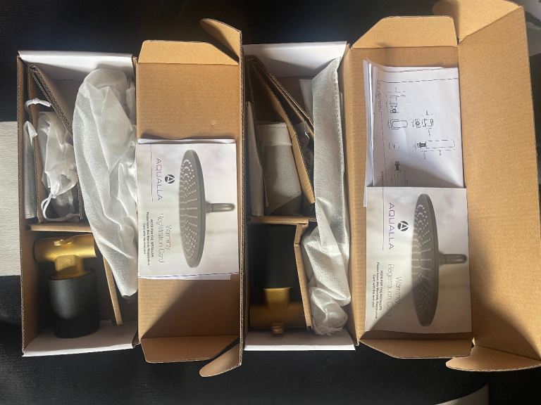 2 x Aqualla Fuse mounted basin mixer Matte Black