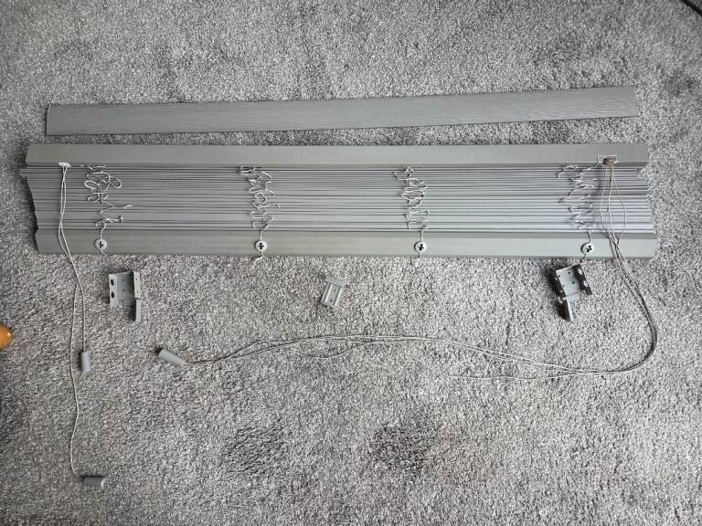 Grey Venetian blinds