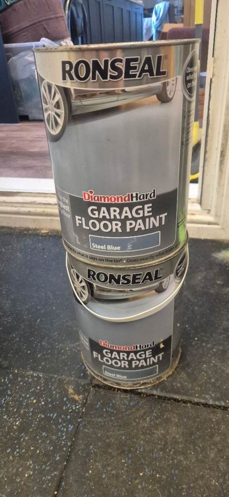 Ronseal Diamond Hard Garage Floor Paint - Steel Blue, New
