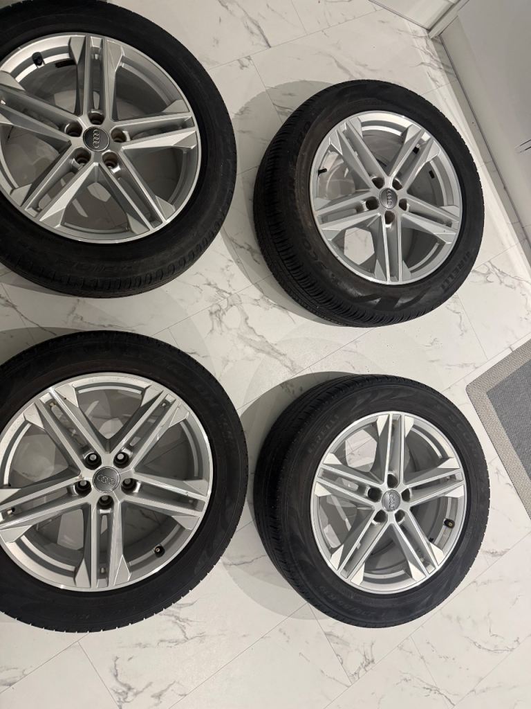 Genuine Audi Q5 18" Alloy Wheels & Tyres - OEM - Very Good Condition - Set of 4
