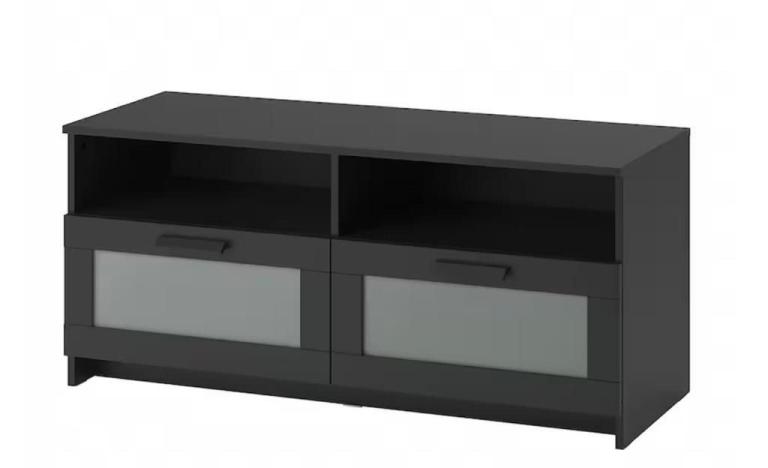 TV bench, black, 120x41x53 cm