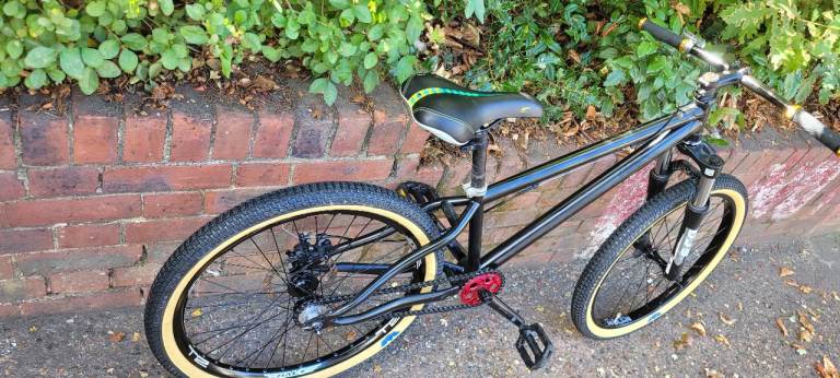 BMX JUMPING BIKE ( COSTUM BIKE GOOD COMPONENTS SEE THE PICTURES) good condition