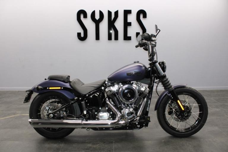 NEW 2025 Harley-Davidson FXBB Softail Street Bob 117 in Purple Abyss Denim