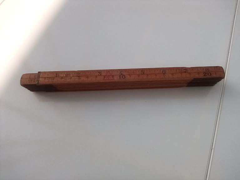 Folding wooden measuring ruler. As new. Timber & tools
