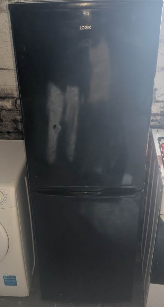 Free delivery LOGIK Black Fridge Freezer good Condition