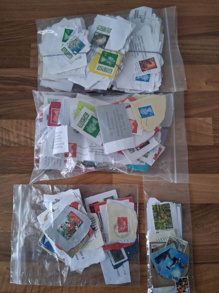 Collection of Used Postage Stamps – UK and Various Countries