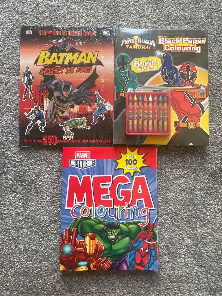 X3 New Colouring & Sticker Books
