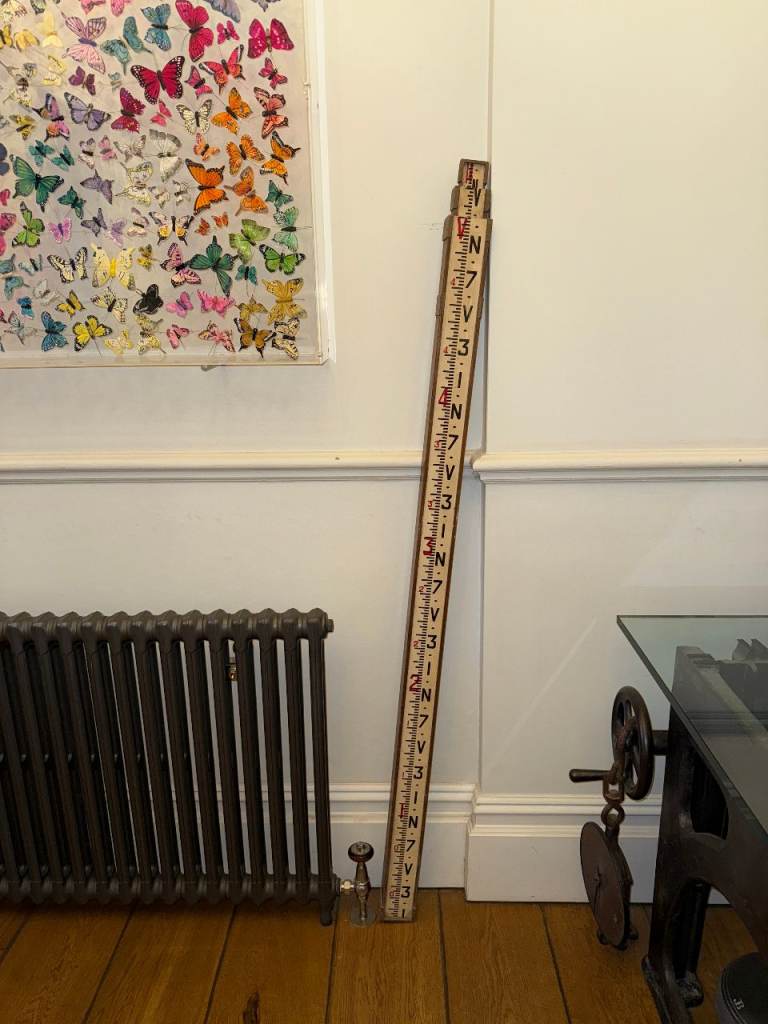 Very cool vintage wooden surveyors staff/measure