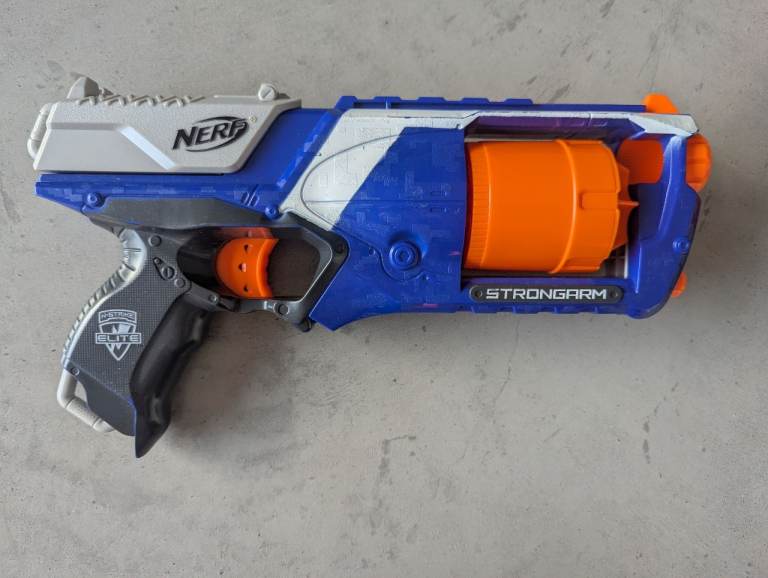 Nerf Gun Bundle - N-Strike Rayven, Elite Strongarm & Mega Cyclone Blaster 