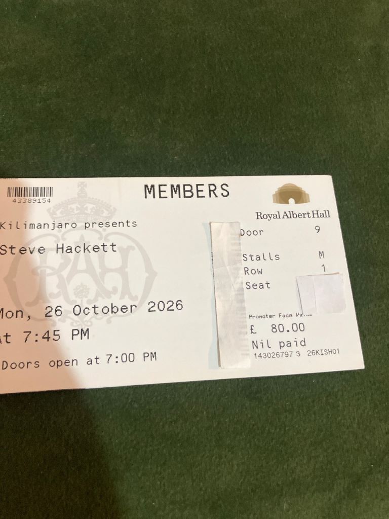 Steve Hackett at the Royal Albert hall. 