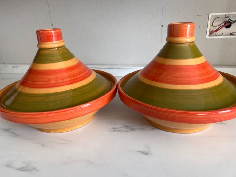 2 x Large Stoneware Tagine dishes