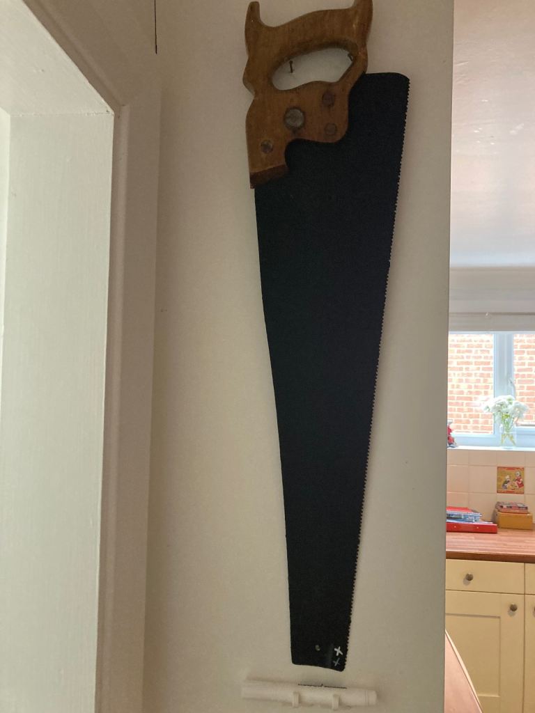 Vintage Saw Blackboard/ Chalkboard