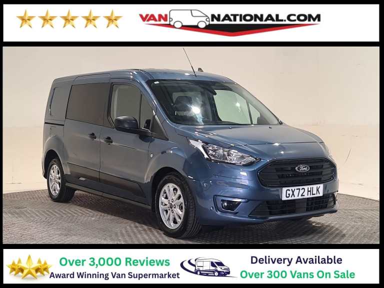 2022 Ford Transit Connect 1.5 240 ECOBLUE TREND 6DR AUTO L2 120 BHP LWB COMBI VAN Crew Van Diesel...
