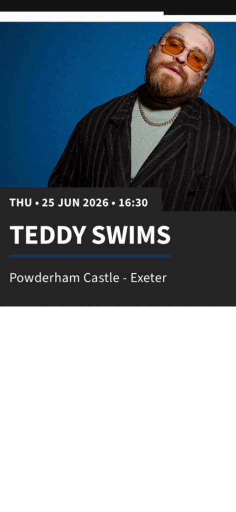 Teddy swims tickets 