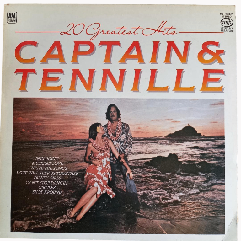 Captain & Tennille:  20 Greatest Hits 12" 33rpm Vinyl Record