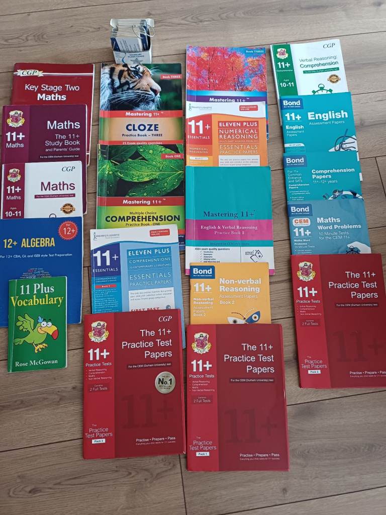11+ study and practice books for sale. 