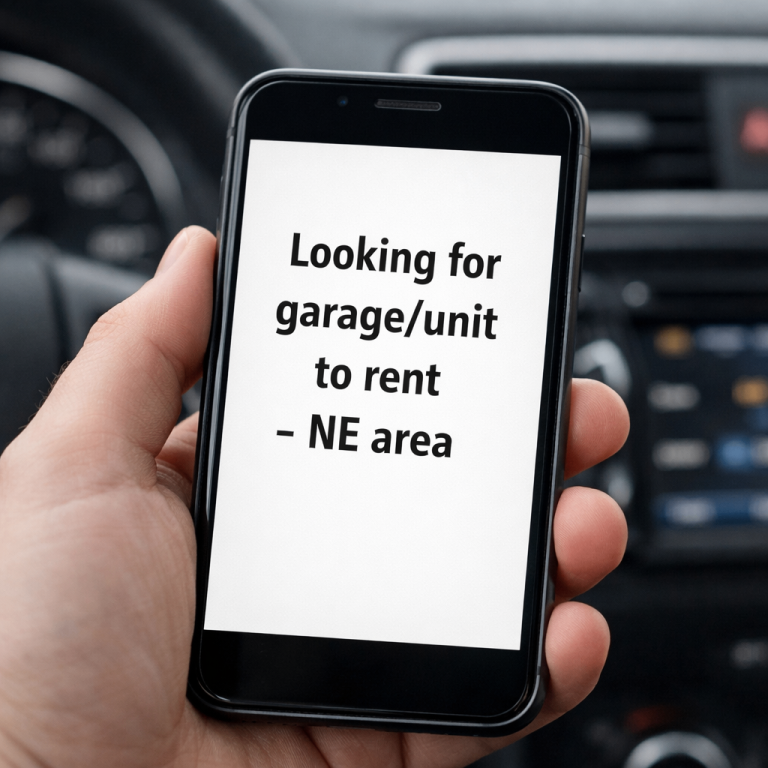 LOOKING FOR GARAGE / SMALL UNIT TO RENT