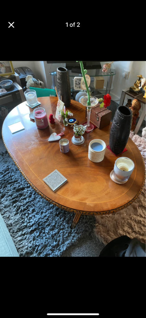 Solid wood coffee table