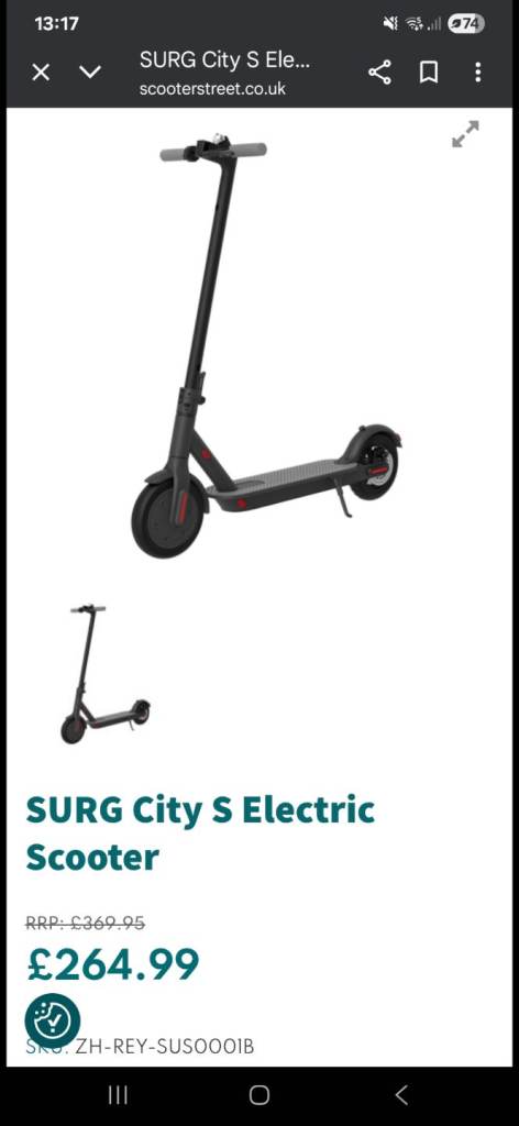 SURG City S Electric Scooter