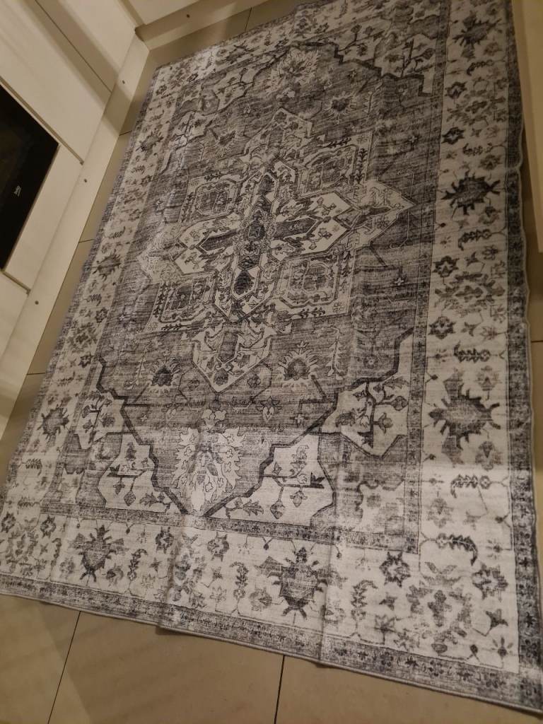Grey abstract heavy rug for sale 235x160cm