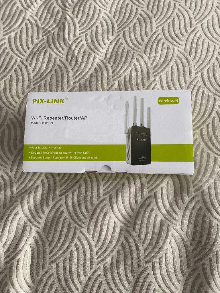 PIX-LINK Wireless-N Wi-Fi Repeater/Router/AP – New in Box