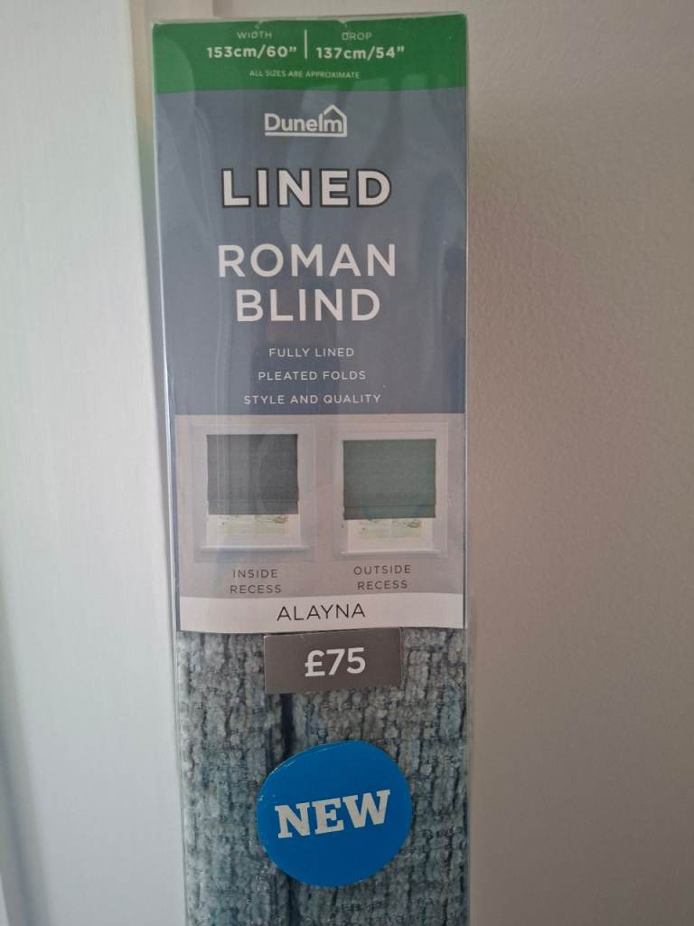 Roman Blind - Dunelm BNIB chenille fabric 