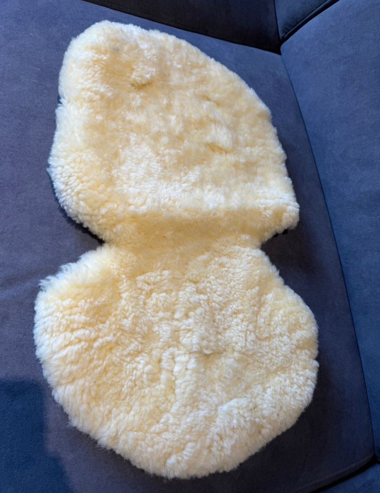 Lambskin Pram Liner/Stroller Insert – Cream, Good Condition