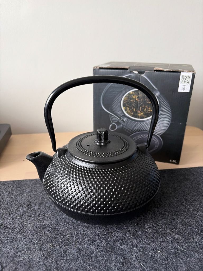 Home Black 800ml Stovetop Tetsubin Teapot Japanese Style Cast Iron Kettle Tea Pot