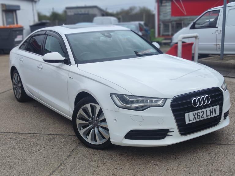 2012 Audi A6 Saloon WHITE 2012(62) SUNROOF,NAVIGATION Saloon Hybrid Electric Automatic