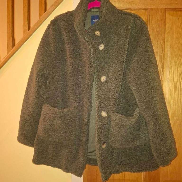 Cotton traders dark forest green coat