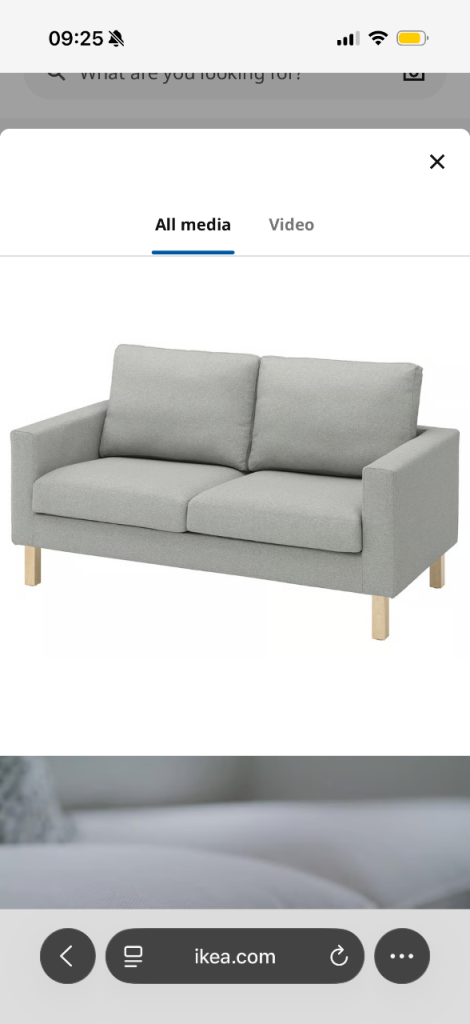 RRP £399 Free IKEA 2-Seater Sofa Light Grey