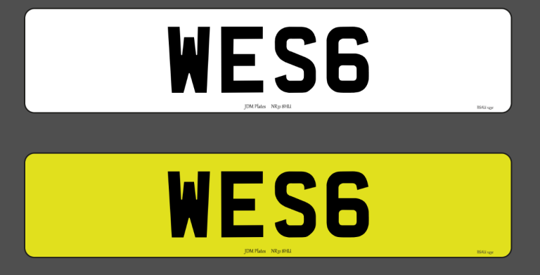 WES 6 – Cherished Number Plate for Sale VAT Qualifying