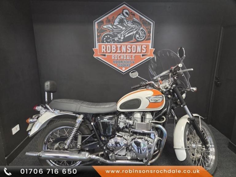 2007 Triumph Bonneville T100, one owner low mileage bike.